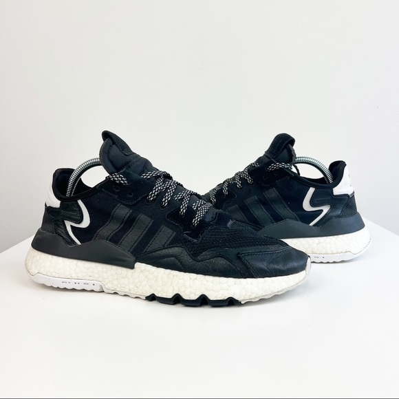 Adidas Originals Nite Jogger Black White Men's Size